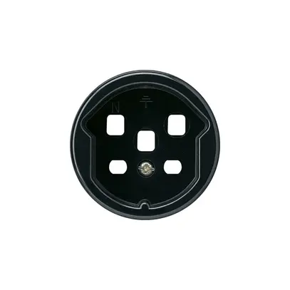 Kit frontal basico pour prise type 25 avec bornes enfichables noir 