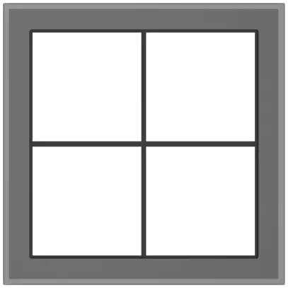 Cadre de recouvrement SIDUS 2×2 gris 