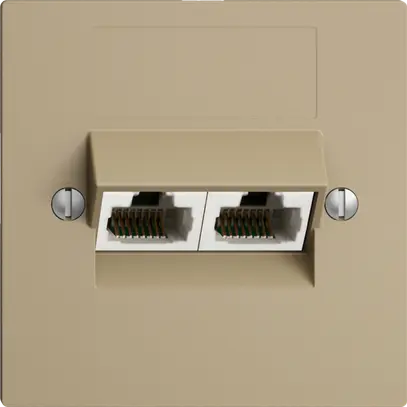 Prise ENC 2×RJ45/u 4P sép.EDIZIOdue sand ITplus 