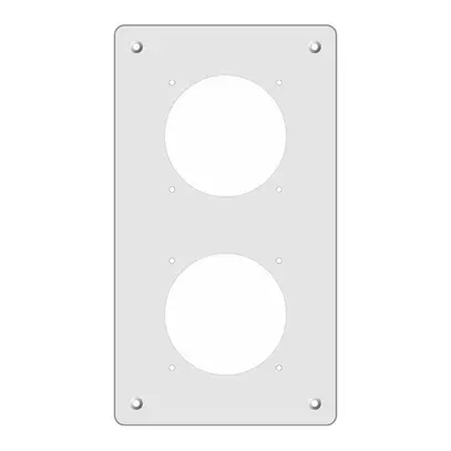 Plaque de montage FH 2×1 GV alu 
