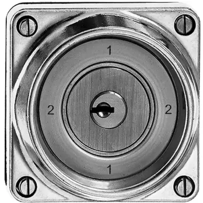 EB-Drehschalter feucht 3/1L Al kugelp, mit Sicherheitsschloss 