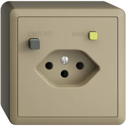 Prise AP EDIZIOdue T13 FI 30mA sand 