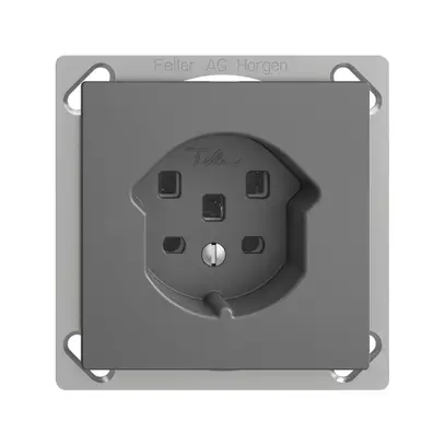 Presa INS EDIZIOdue T25 16A grigio scuro, con morsetti innest. 