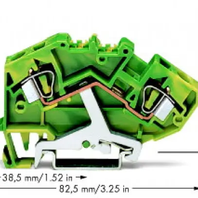 Borne de protection WAGO 6mm² vert/jaune 