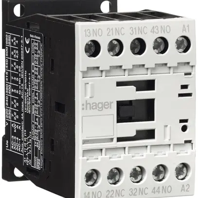 Contattore ausiliare Hager 2 chiusure+2 aperture 4A AC-15 tensione bobina 230VAC 