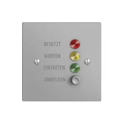 Türstation für Rufleuchte silver deutsch, EDIZIOdue 