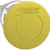 Tête pour contact poussoir Schneider pour bout. -ch. dep.(rotation) jaune 
