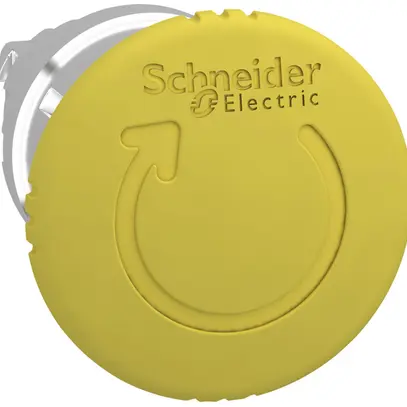 Tête pour contact poussoir Schneider pour bout. -ch. dep.(rotation) jaune 