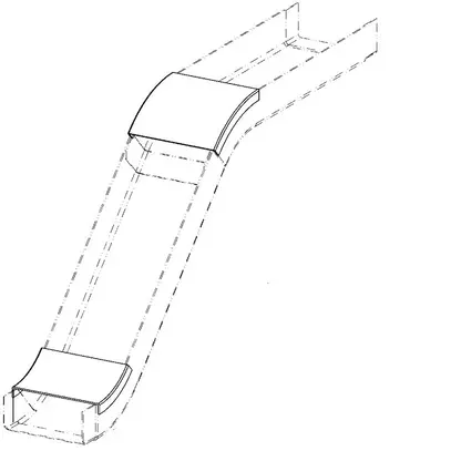 Deckel Niedax Etage 500mm 45° 2-T 