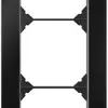 UP-Kopfzeile EDIZIO.liv prestige SNAPFIX® 3×1 214×94mm glas schwarz 