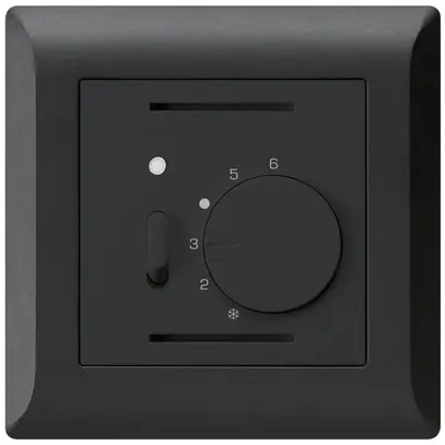 Termostato ambiente INC kallysto.line nero con interruttore 