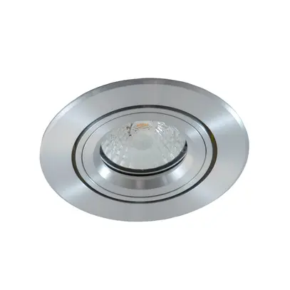 Lampa da incasso TRO-317 allum.-spazz. molle a balestra, Ø di montaggio 80mm 