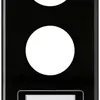 Placca di copertura INC basico 3×1 43+43+16mm nero 
