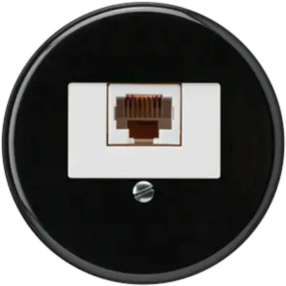 Inserto per scatola INC basico 1×RJ45u nero 