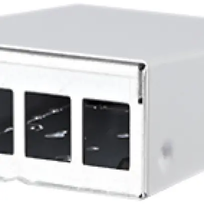 Boîtier AP Dätwyler Keystone 4 ports, en métal blanc 
