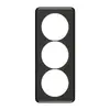 Plaque de recouvrement 3×1 58-58-58mm noir 