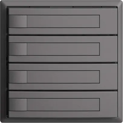 Pulsante INC KNX 4×EDIZIOdue grigio scuro RGB senza LED con inserto carta 