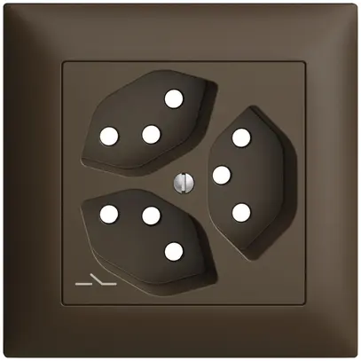 Kit frontal EDIZIOdue coffee 88×88mm 3×T13/1 