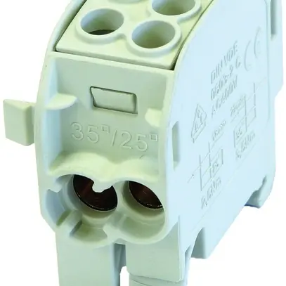 Bloc répartiteur type C 2×35/2×25mm² 125A CU gris 