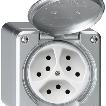 Presa AP robusto 3×tipo 13 alluminio 