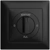 Frontset 0-Auto-0-Main EDIZIOdue schwarz 88×88mm für Drehschalter 
