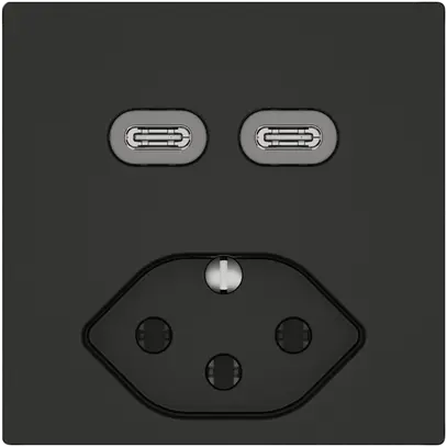 Presa di ricarica USB EDIZIO.liv SNAPFIX® USB C+C/T13 3A 230VAC ne 