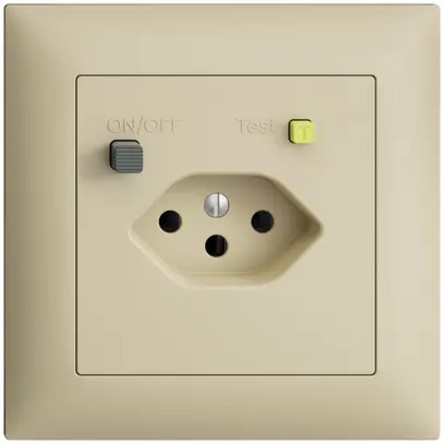 Prise ENC EDIZIOdue T13 FI 30mA FMI, vanille 