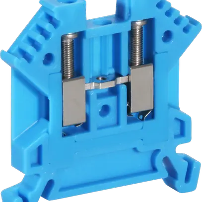 Morsetto di passaggio componibile WZ 0.5…2.5mm² 24A 1000V vite 2×1 DIN 35mm bl 