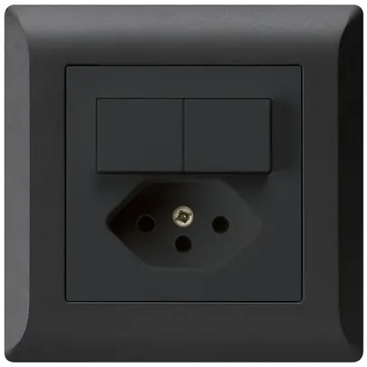 Combinazione INC 2×A-R/1P+T13 nero kallysto.line 