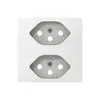 Placca frontale Sidus ZE per presa 2×T13S bianco 