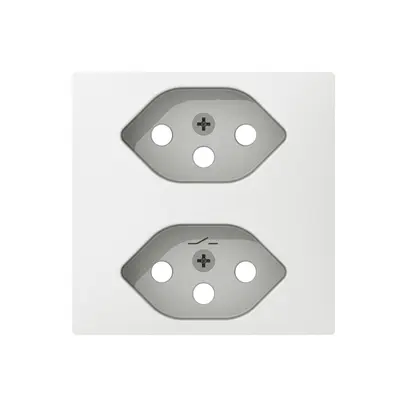 Placca frontale Sidus ZE per presa 2×T13S bianco 