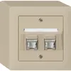Presa AP kallysto cat.6 2RJ45/s beige 