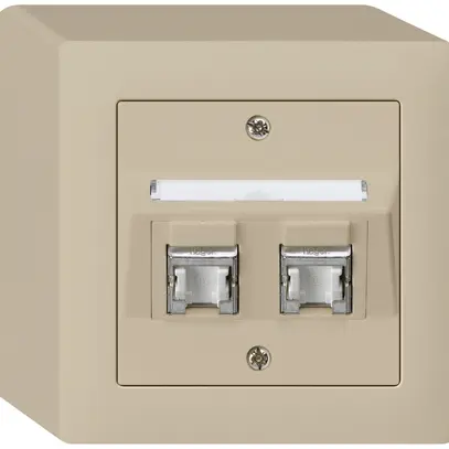 Presa AP kallysto cat.6 2RJ45/s beige 