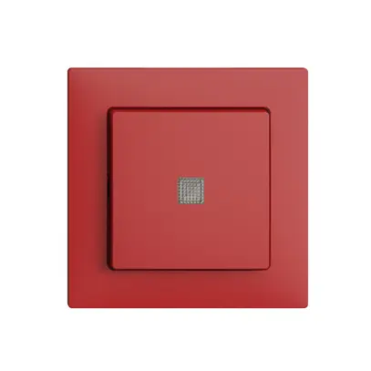 Contact à poussoir lum. ENC EDIZIOdue A-R/1P berry, lentille LED jaune 