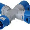 Distributeur en croix MH 1×fiche CEE16 A 3×prise CEE 16A bleu 230V IP44 