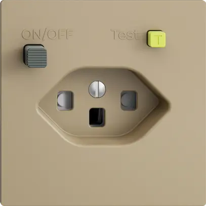 Prise ENC EDIZIOdue T23 FI 30mA F, shutter, sand 