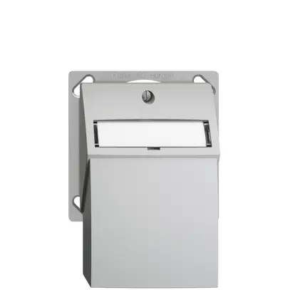 Kit montaggio INC Edue, con cappa di uscita dritta, per 2×RJ45, grigio chiaro 