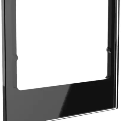 Cadre design audio Hager elcom.touch/elcom.fon carré verre noir 