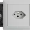 EB-Steckdose EDIZIOdue T13 hellgrau 49…69mm 