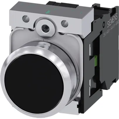 Contatto pulsante Siemens SIRIUS ACT supporto 1Ch nero metallo lucido 