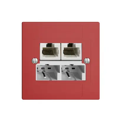 UP-Dose SOHO 2×TT/2×RJ45/u berry getr.ITplus EDIZIOdue 