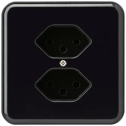 Presa INC basico 2×tipo 13 nero per BOMI 