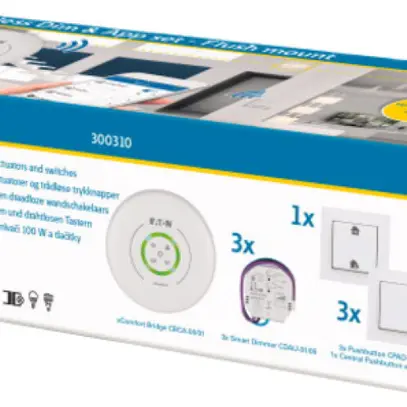Kit de démarrage xComfort "Wireless Dim&App Flush Mount", incl. gateway "Bridge" 