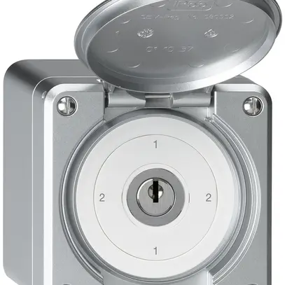 Interruttore a chiave con copertura AP robusto IP55 S3/1P alluminio 