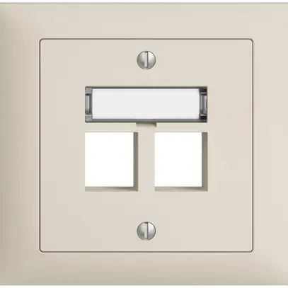 EB-Montageset EDIZIOdue FKE, Geradeauslass, für 2×Keystone, crema 