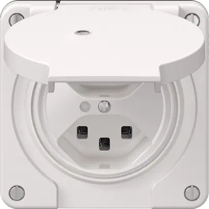 Prise NEVO N.CO, 2×T23, IP21, a.LED, blanc 