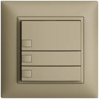 Pulsante univ. INC 3×1t mors. innest. EDIZIOdue sand, senza LED 