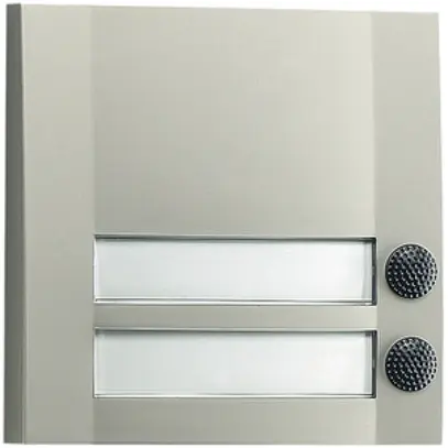 Tasto di suoneria AP Domolux Duo 12VUC illuminabile, argento-nero 