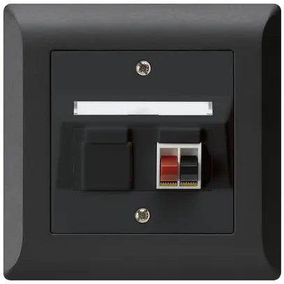 Prise ENC audio kallysto.line 1×noir borne à étrier pour 1 haut-parleur 