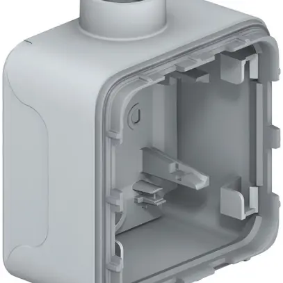 Scatola AP PLEXO 1×1 grigio 